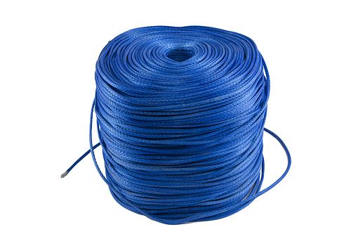 Трос синтетический (кевлар) для лебедок UHMPE диам 10 мм (10 300 кг) в бухтах, цена за 1 м, цвет синий